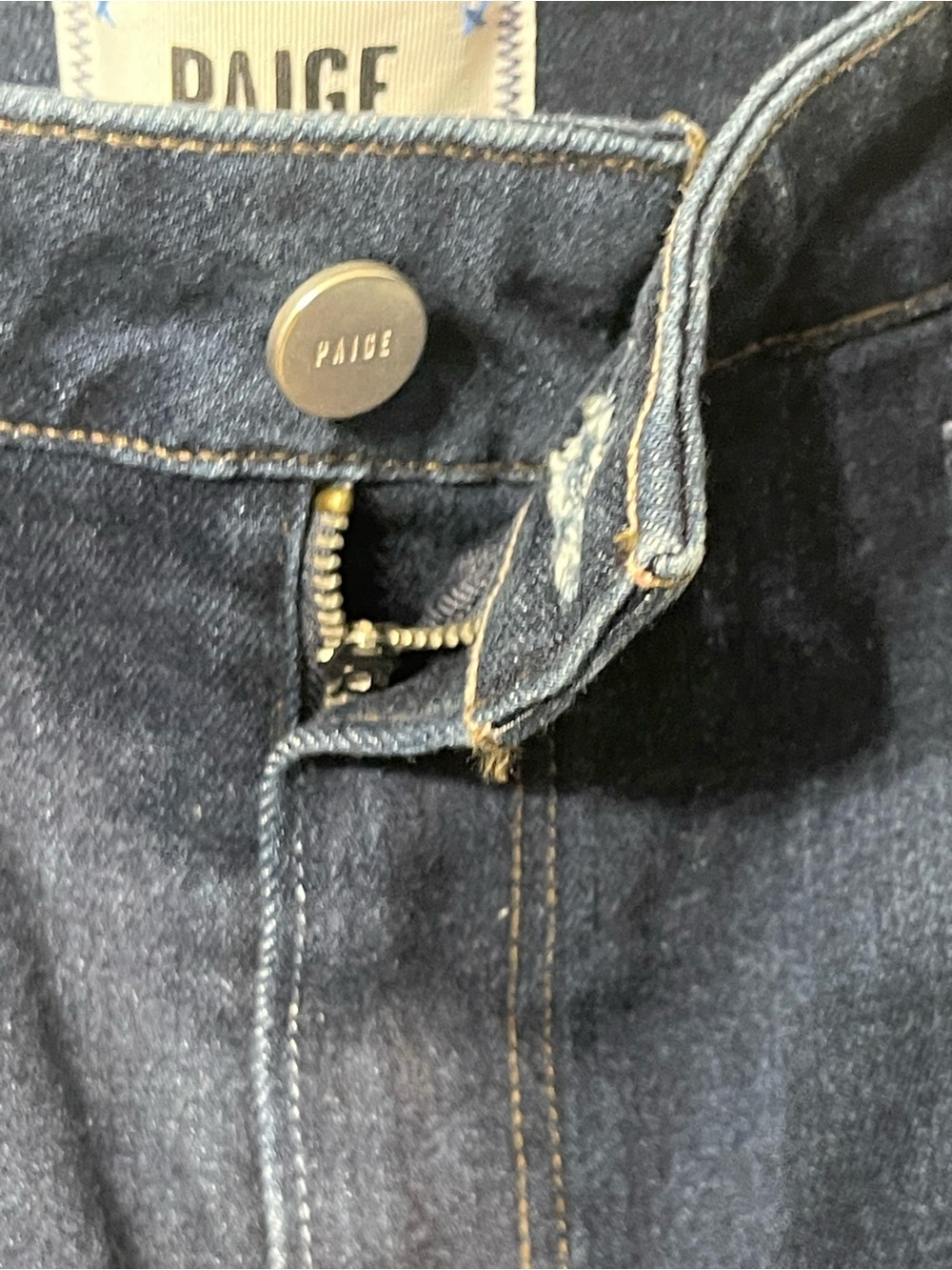 NWT Anthropologie Paige Anessa High Ankle Wide Ankle Dark Wash Jeans  - Size 33 - Picture 4 of 7